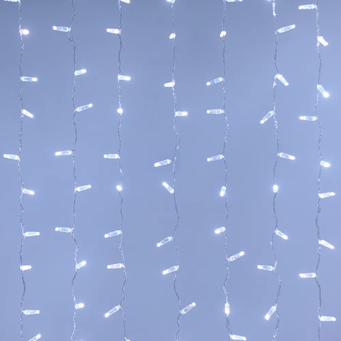 Светодиодная гирлянда ARD-CURTAIN-CLASSIC-2000x9000-CLEAR-2200LED White (230V, 120W) (Ardecoled, IP65)