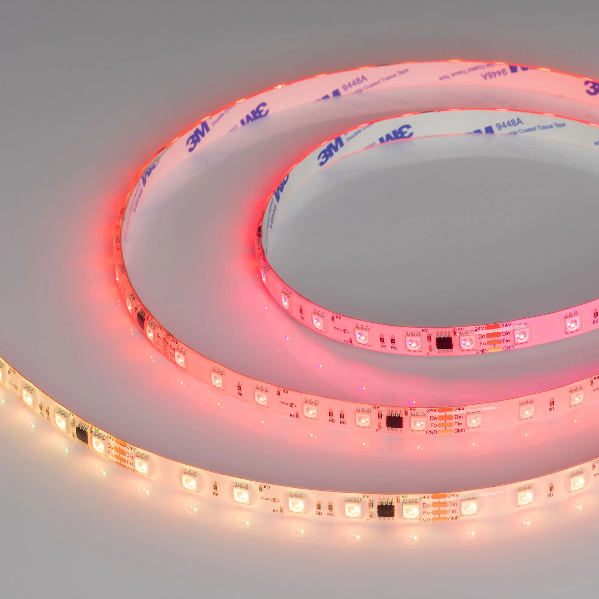 Лента светодиодная герметичная SPI-SE-B60-10mm 24V RGB-PX6-BPT (12 W/m, IP65, 5060, 5m) (Arlight, бегущий огонь) - изображение товара