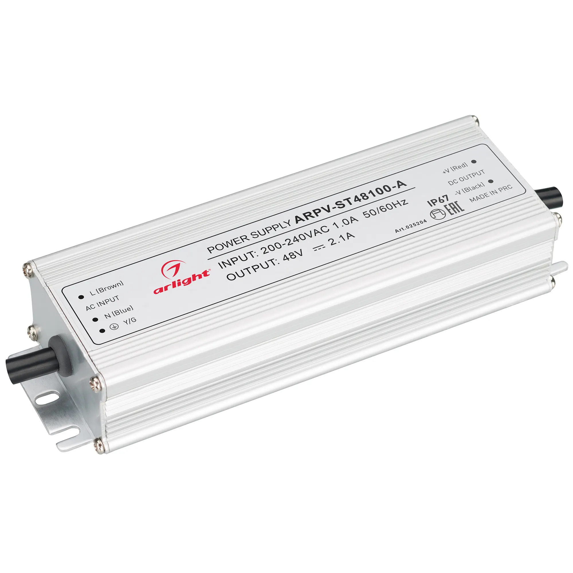 Блок питания ARPV-ST48100-A (48V, 2.1A, 100W) (Arlight, IP67 Металл, 3 года) - изображение товара