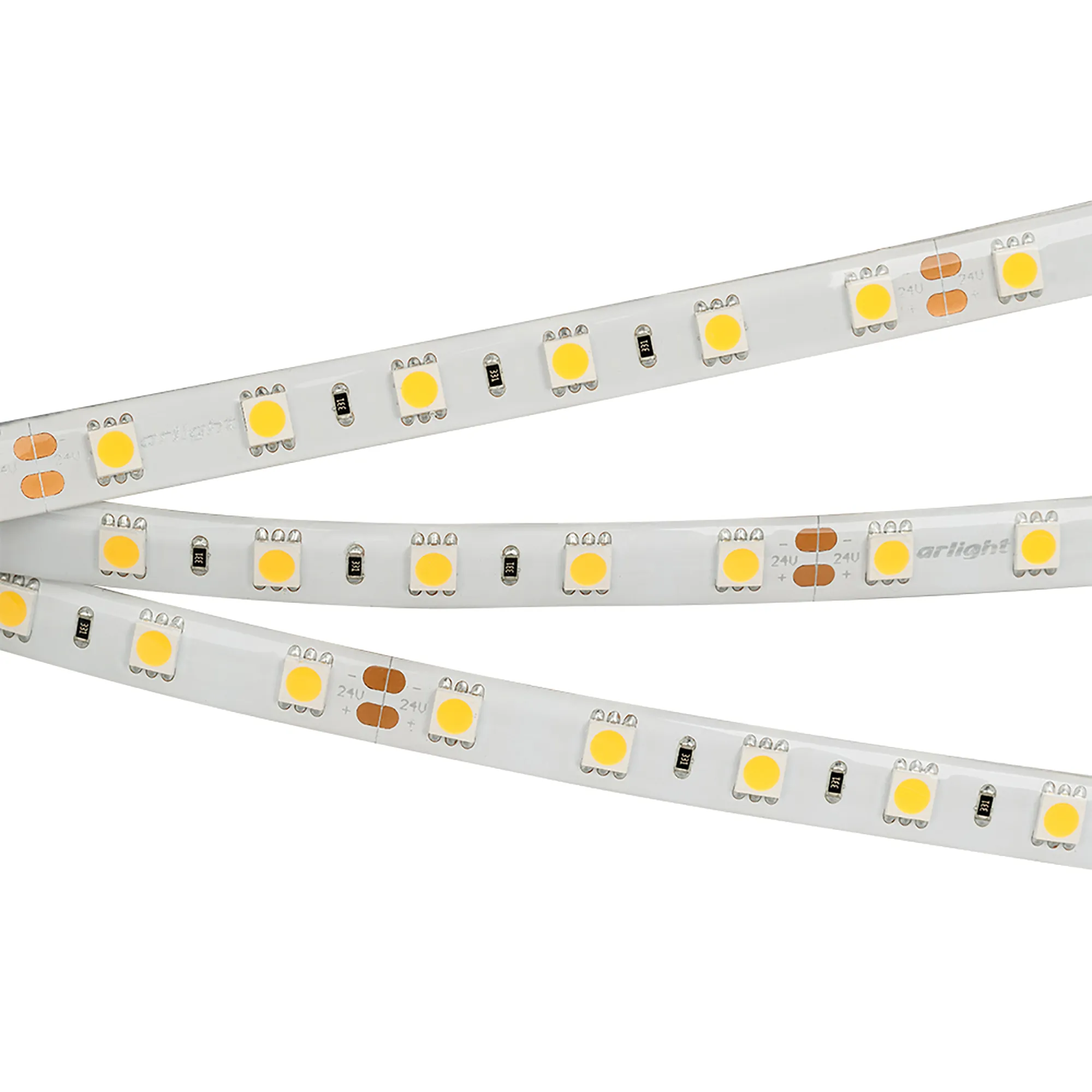 Лента светодиодная RTW 2-5000SE 24V White 2x (5060, 300 LED, LUX) (Arlight, 14.4 Вт/м, IP65) - изображение товара